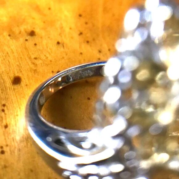 Natural Citrine Sterling Silver Cocktail Ring Size 5 - Picture 5 of 9